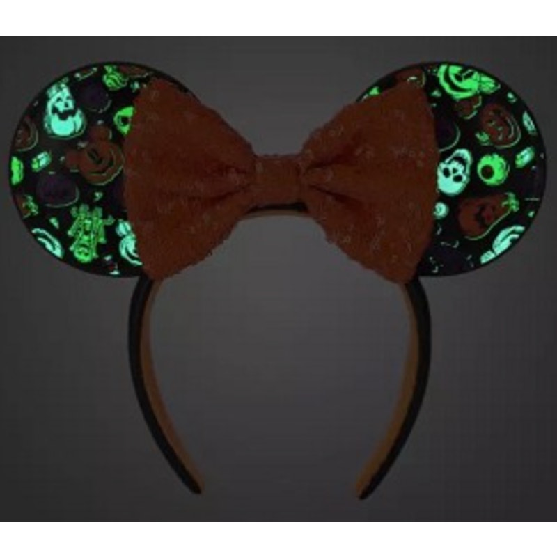 Disney Parks Glow in the Dark Halloween Minnie Ears