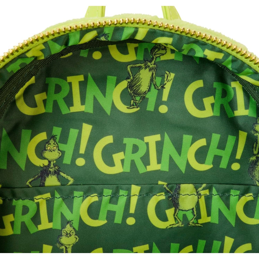 Loungefly HardTag Dr Seuss Plush Grinch Light Up Mini Backpack