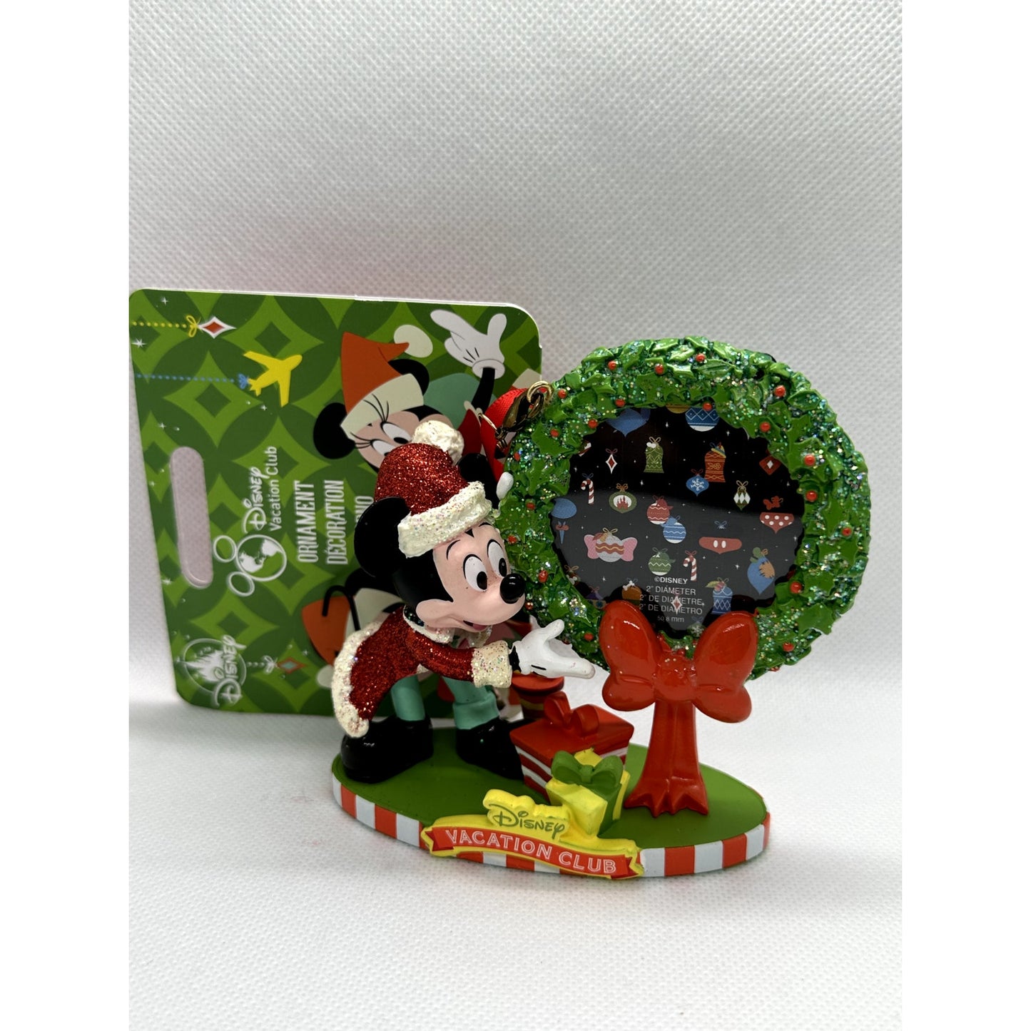 Walt Disney Vacation Club DVC Mickey Mouse Christmas Picture Ornament