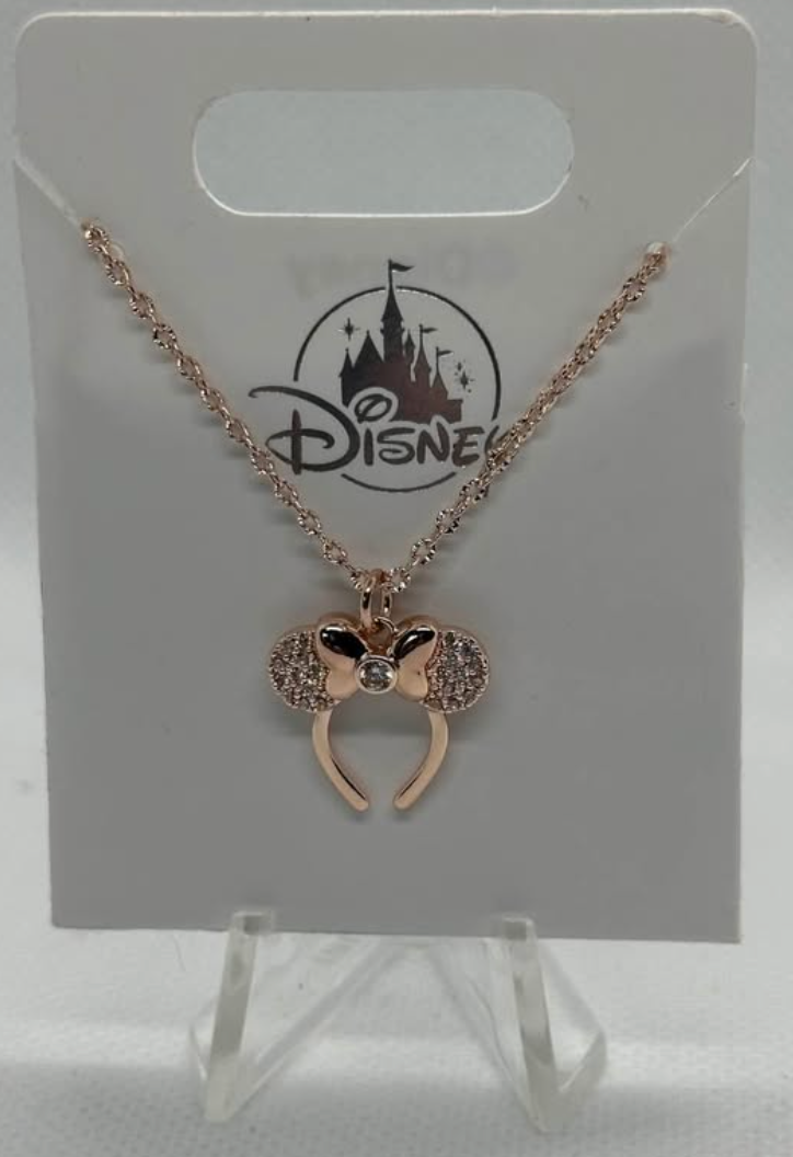 Minnie Mouse Ears Necklace and Earrings