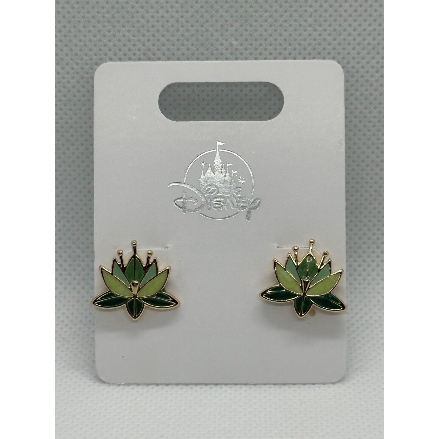 Disney Parks Gold Princess and the Frog Water Lilly Earrings
