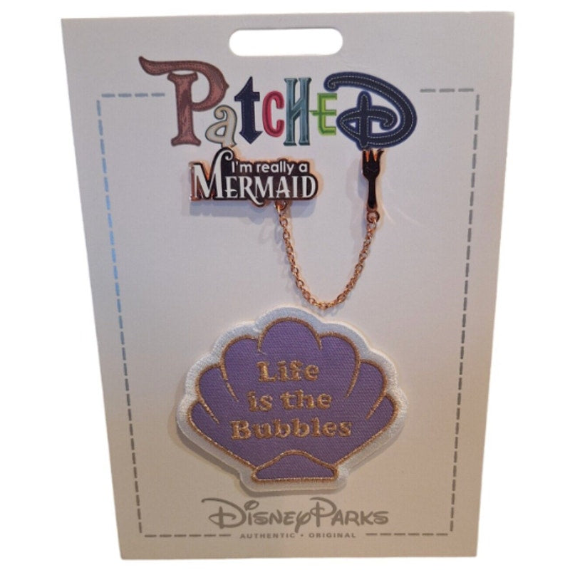New in Package Disney Parks Patched the Little Mermaid Themed Pin & Patch Set