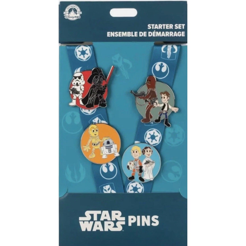 NIB - Disney Parks Authentic Disney Pins Star War Pins Starter Set