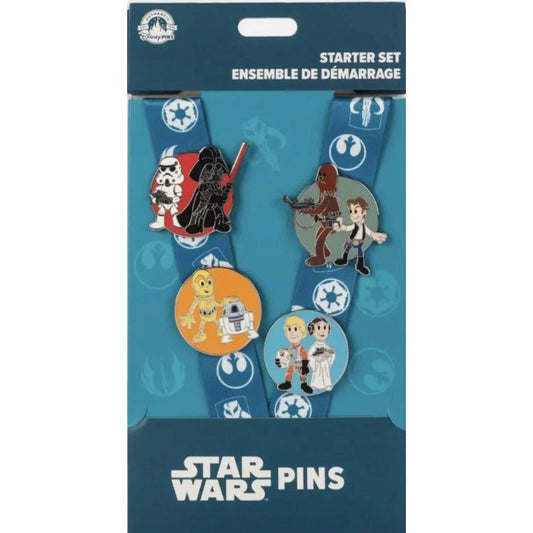 NIB - Disney Parks Authentic Disney Pins Star War Pins Starter Set