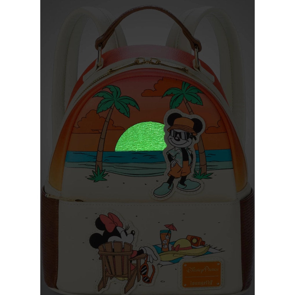 Disney Parks Loungefly Mickey Minnie Summer At The Beach Mini Backpack