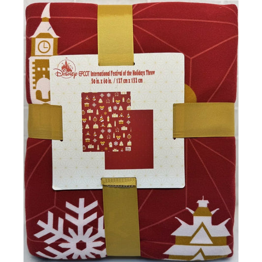 NWT 2024 Disney Parks Epcot Festival Of The Holidays Throw