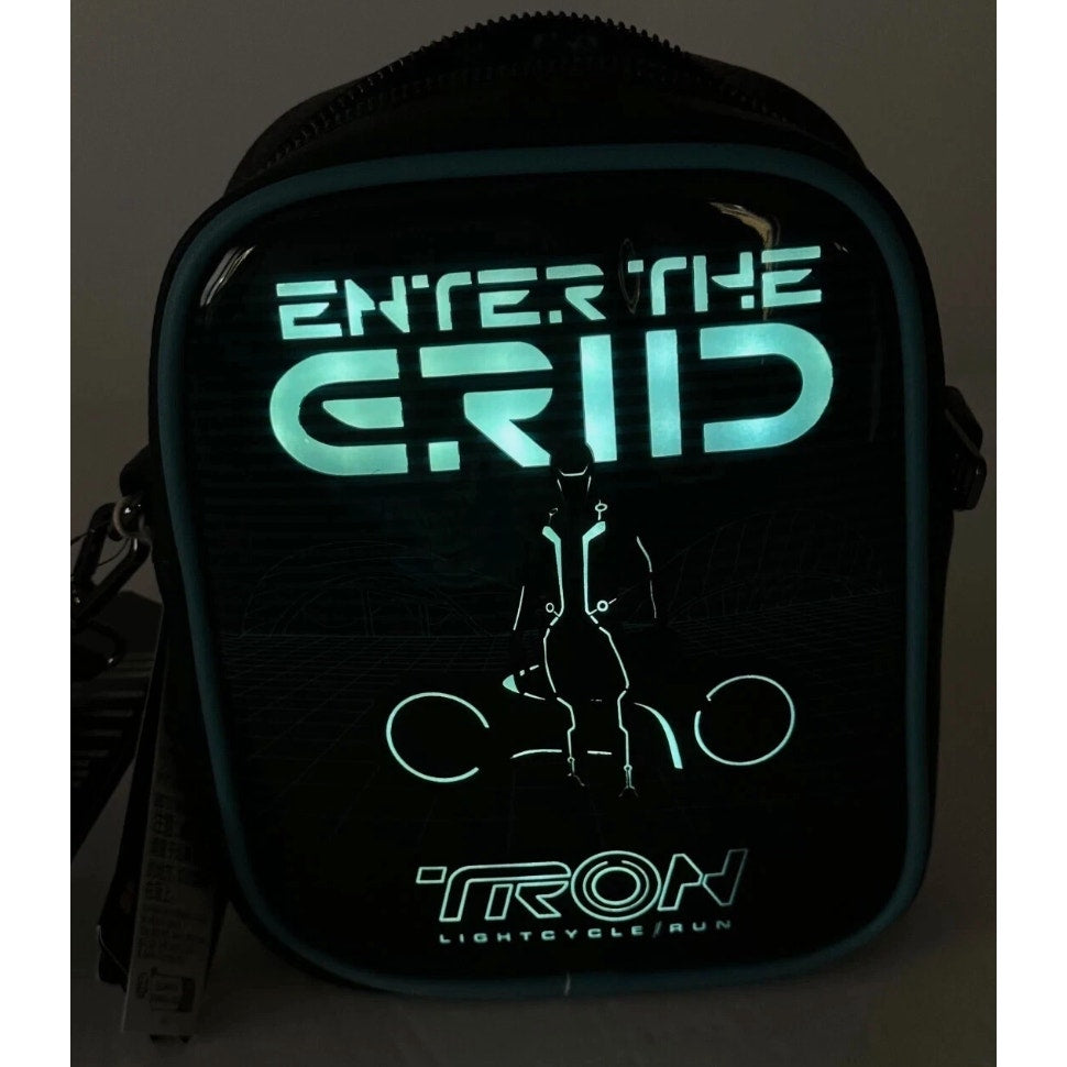 Disney Parks Loungefly Hard Tag Tron Crossbody Bag Enter The Grid Lightcycle NWT