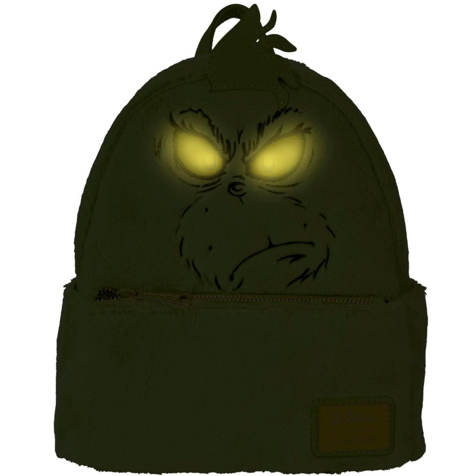 Loungefly HardTag Dr Seuss Plush Grinch Light Up Mini Backpack