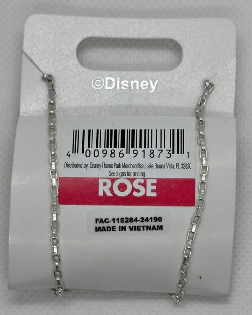 Micky Mouse Silver Confetti Necklace