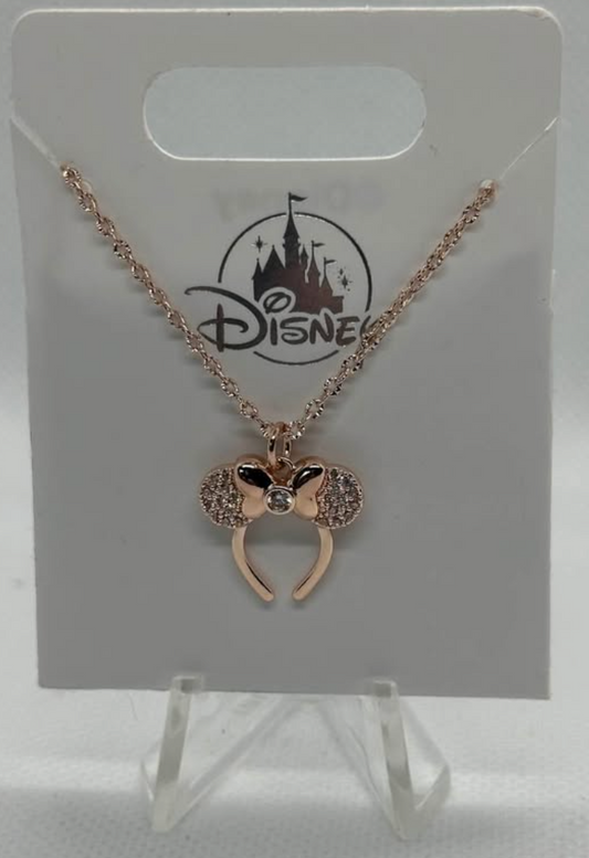 Minnie Mouse Ears Necklace and Earrings