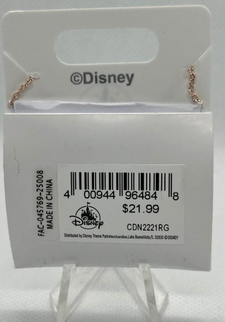 Minnie Mouse Ears Necklace and Earrings