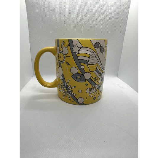 Disney Parks 2023 Yellow And White Snacks Ceramic Mug