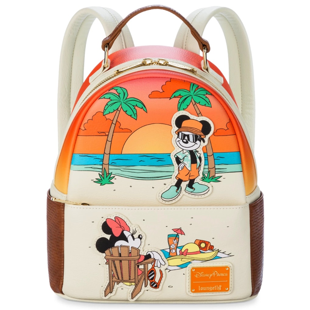 Disney Parks Loungefly Mickey Minnie Summer At The Beach Mini Backpack