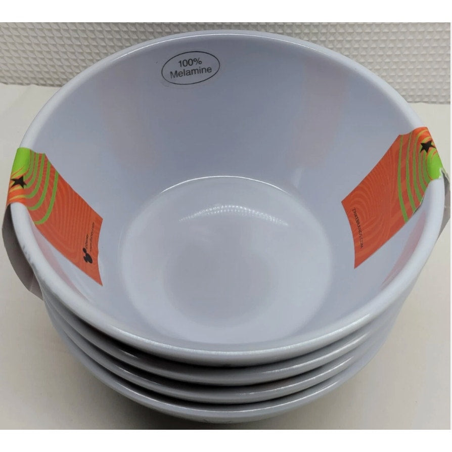 New Disney Halloween Mickey Mouse "Oh What Fun" Set Of 4 Melamine Cereal Bowls