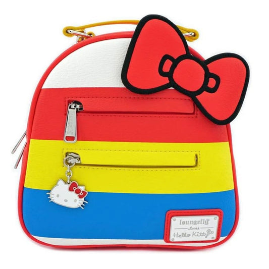 HardTag Loungefly Hello Kitty 45th Anniversary Stripes Convertible Mini Backpack