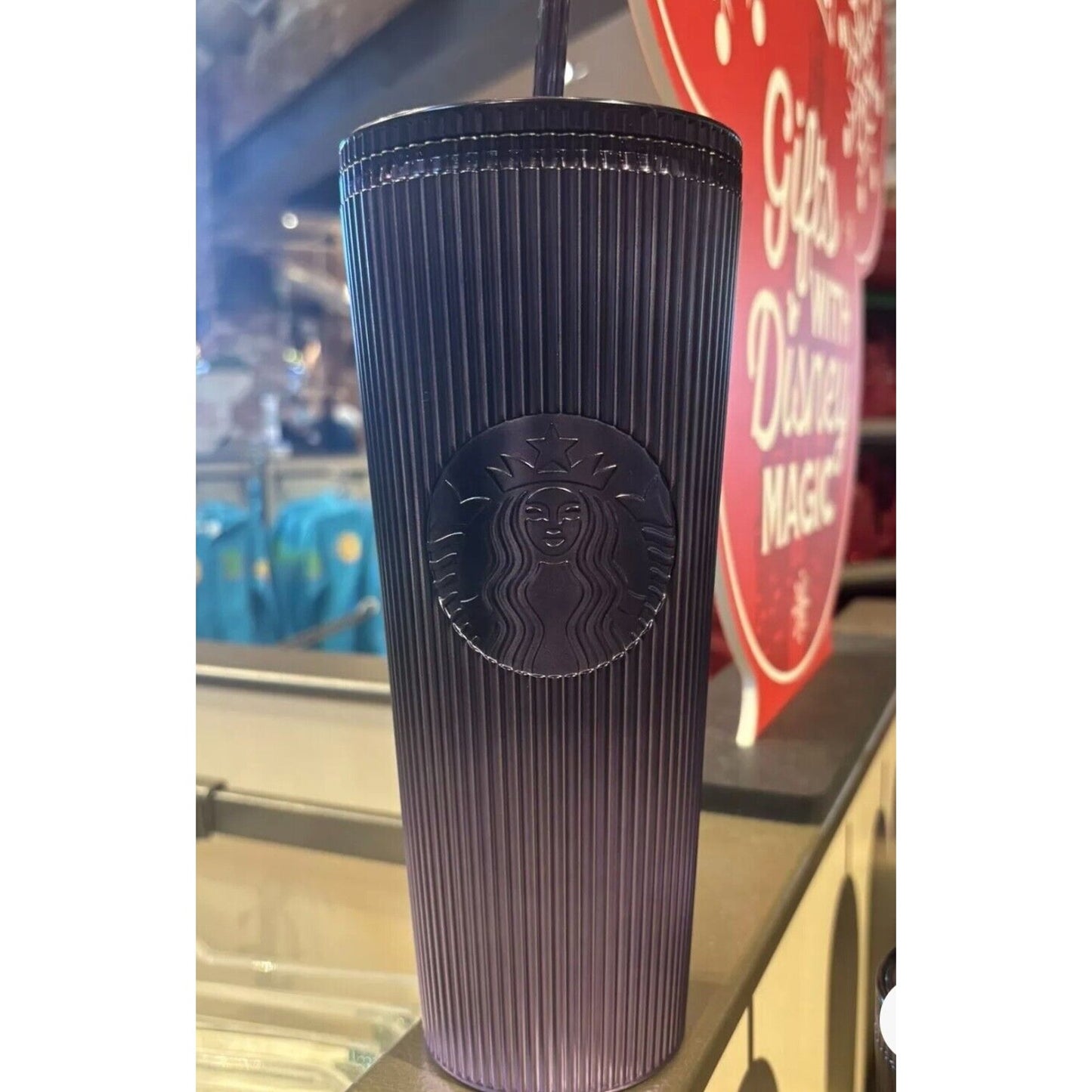 Disney Parks/Starbucks Purple/Black Ombre Tumbler