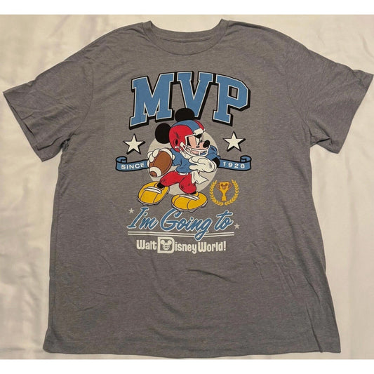 NWT Mickey Mouse Football MVP I'm Going To WDW Walt Disney World T-Shirt XXL